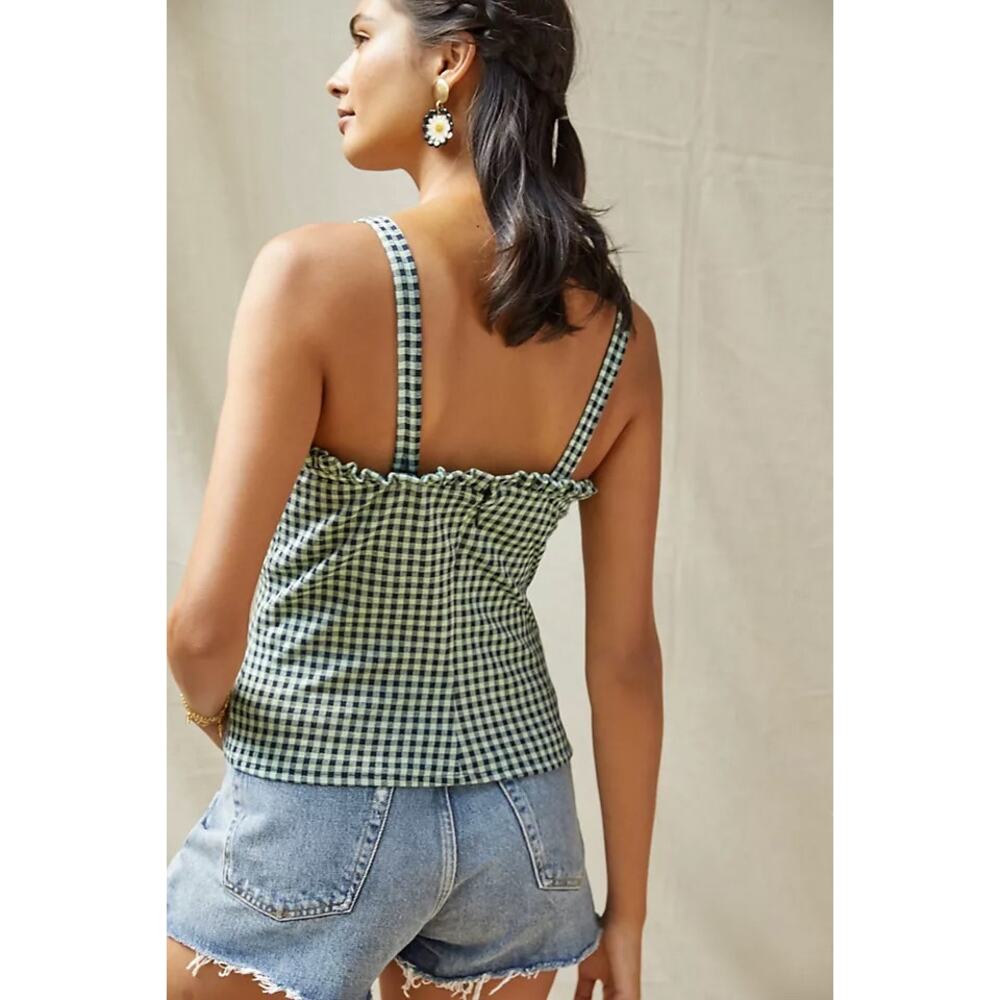 Eva Franco Green and Navy Gingham Tank Top - Picture 2 of 10
